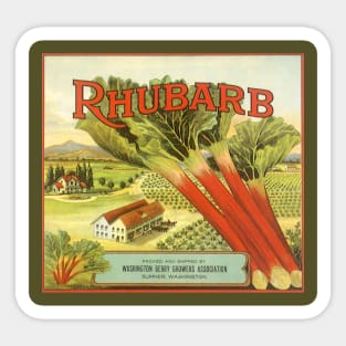 Vintage Rhubarb Crate Label Sticker